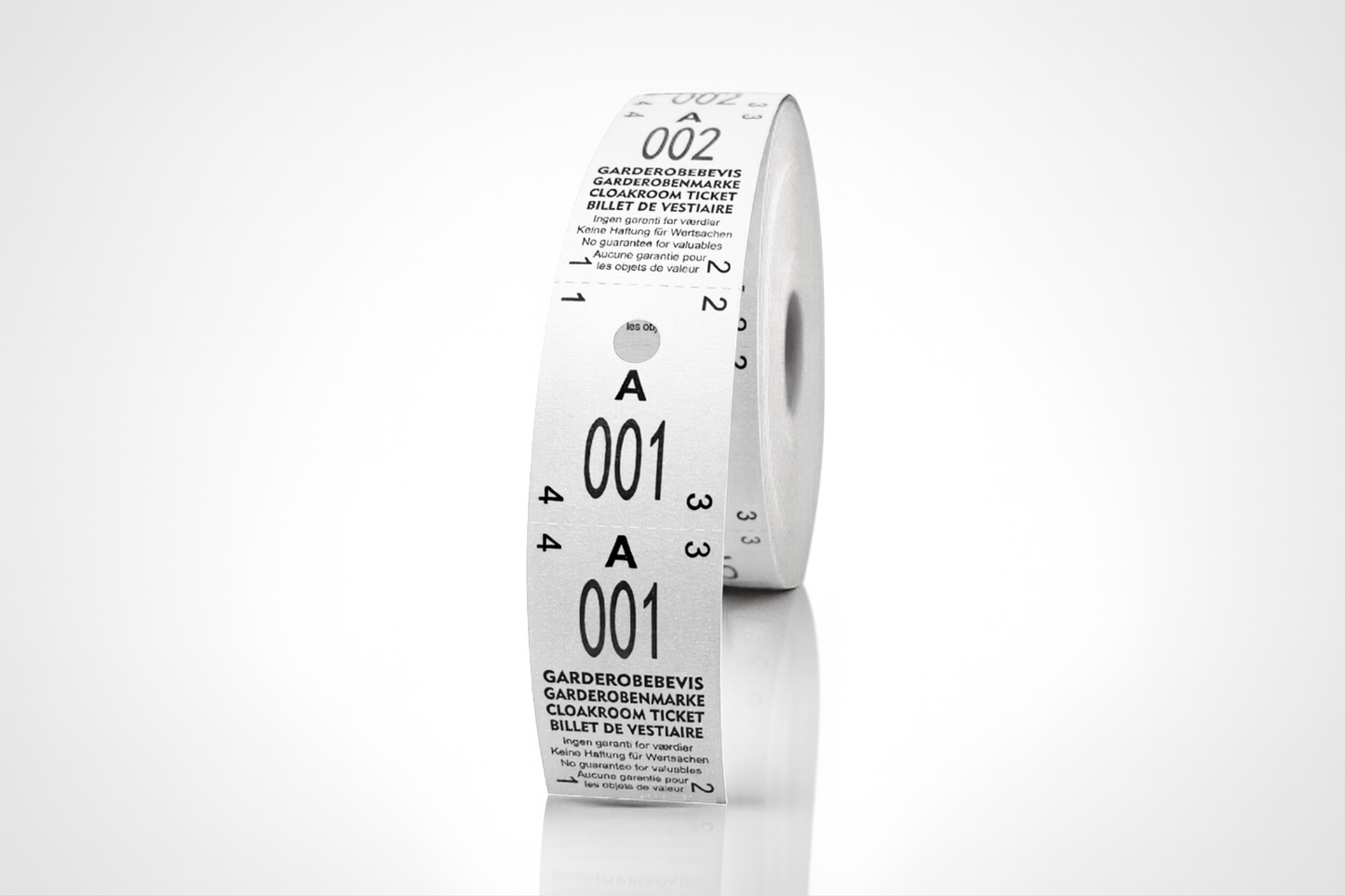 Biglietti guardaroba 2-parti (500 pz.)