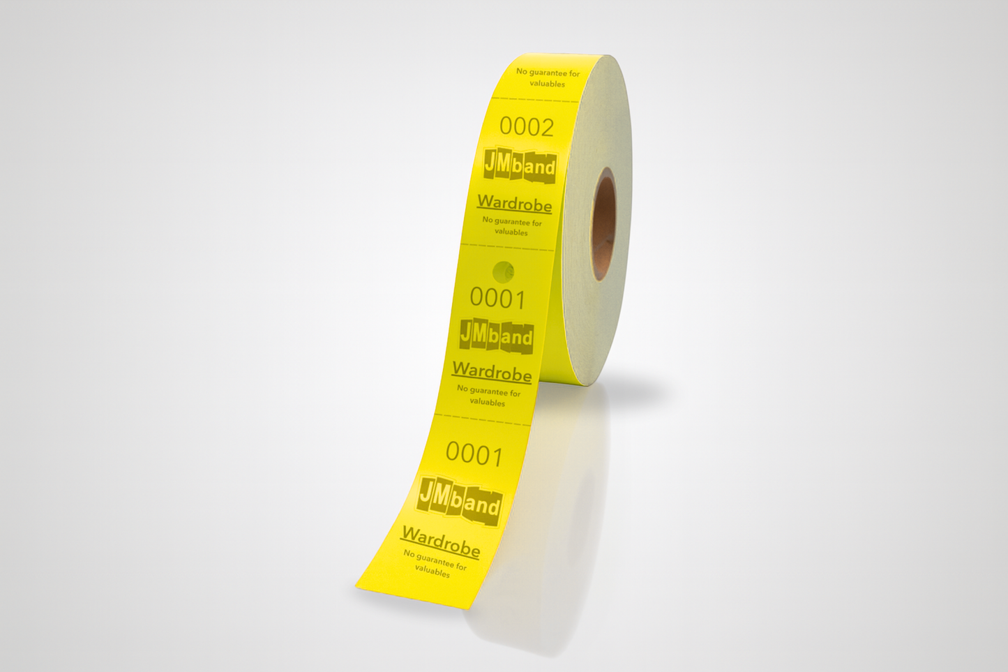 Biglietti guardaroba a 2 parti con stampa