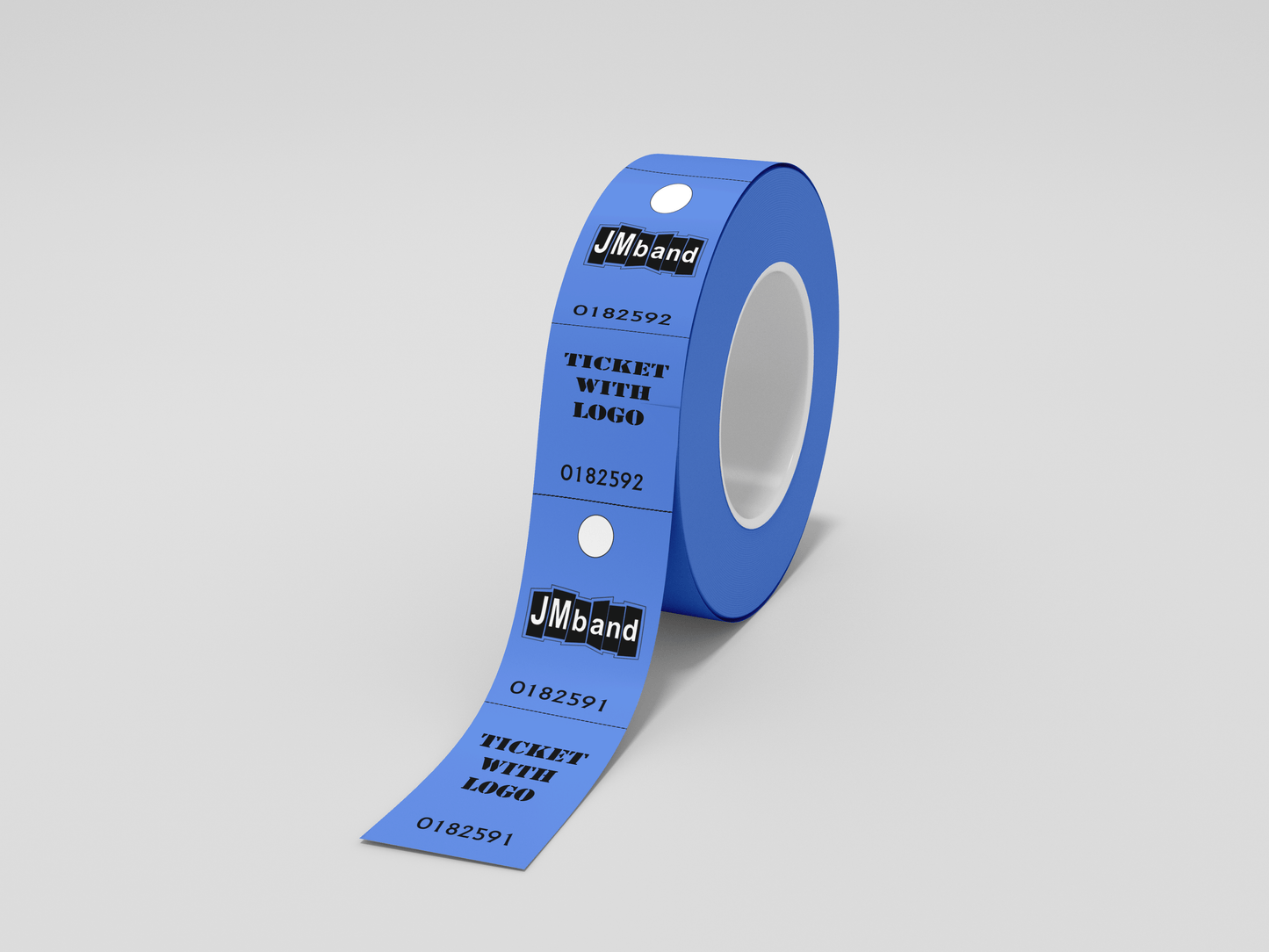 2-Part Cloakroom Tickets with Print Ticket JM Band® 100 Blue