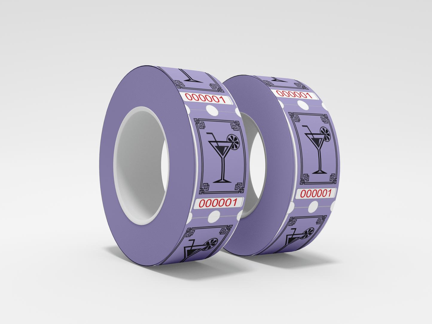 Drink Tickets Roll 1000 X 1 Tickets JM Band EU 1 Cocktail Roll - Purple