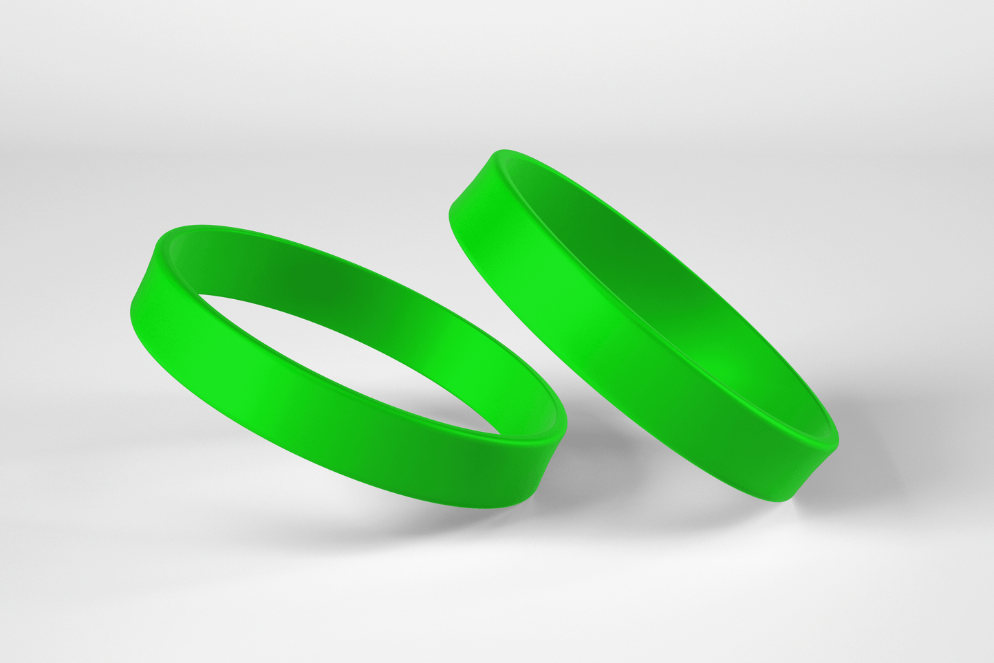 Plain Silicone Wristbands Silicone wristbands JM Band EU 1 Green
