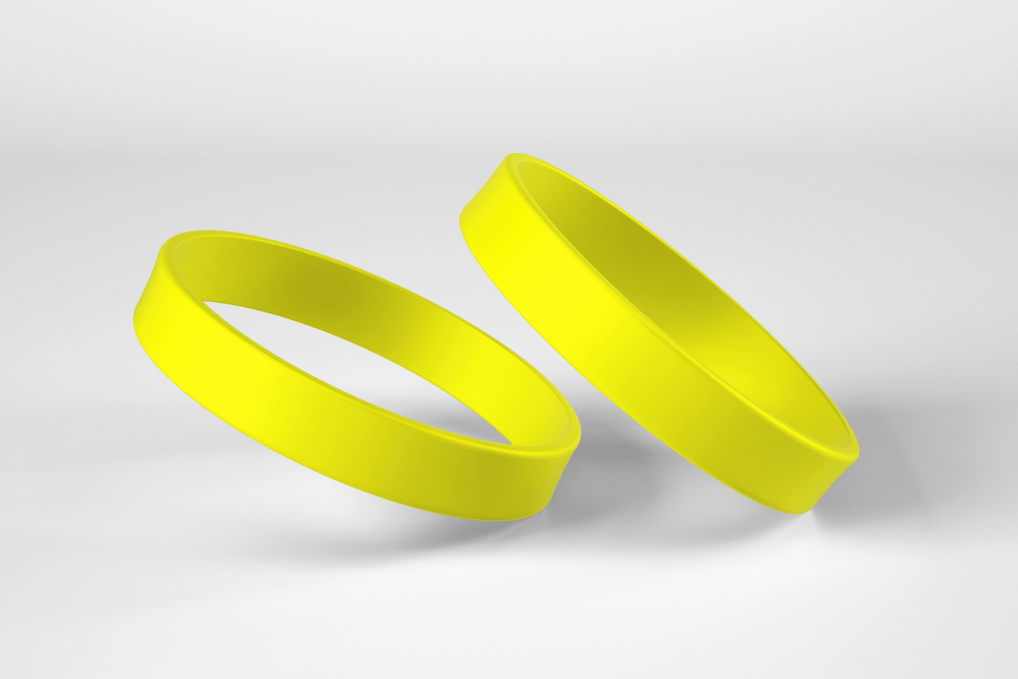 Plain Silicone Wristbands Silicone wristbands JM Band EU 1 Yellow