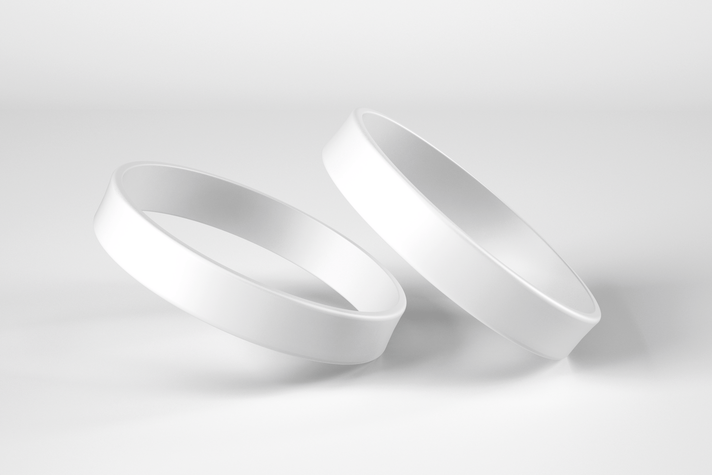 Plain Silicone Wristbands Silicone wristbands JM Band EU 1 White