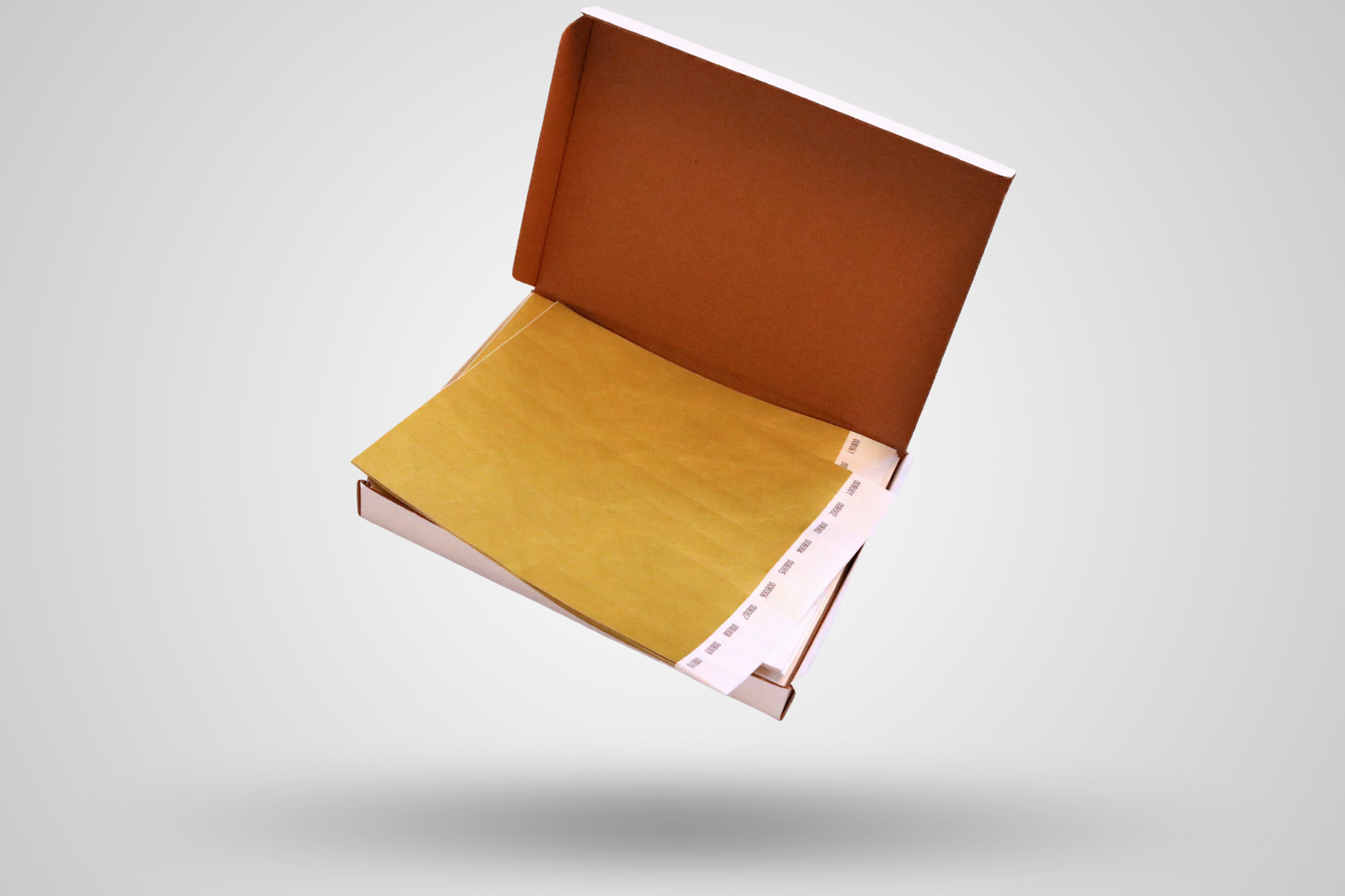 Box di braccialetti di carta da 1000 - stock semplice