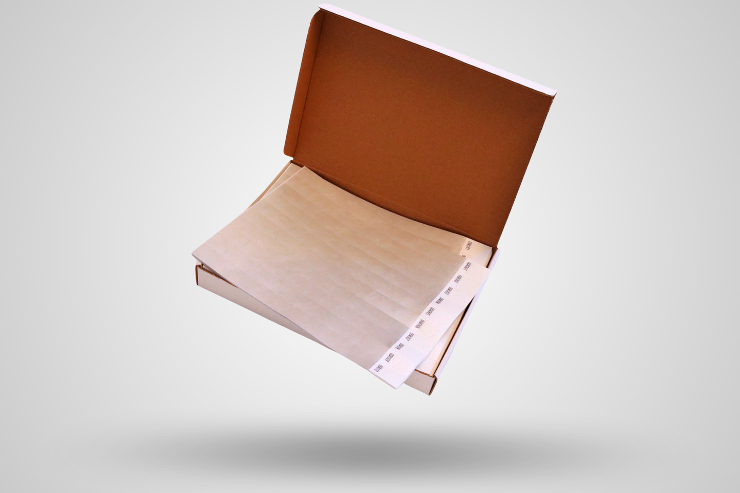 Box di braccialetti di carta da 1000 - stock semplice