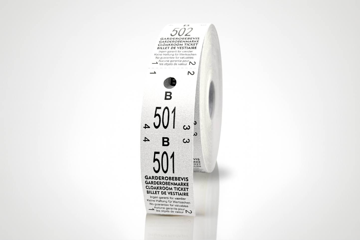 Biglietti guardaroba 2-parti (500 pz.)