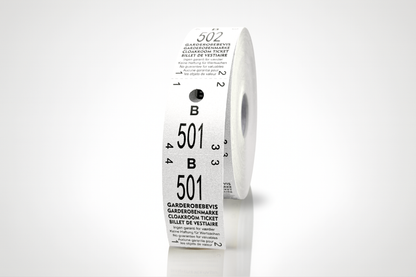 Biglietti guardaroba 2-parti (500 pz.)