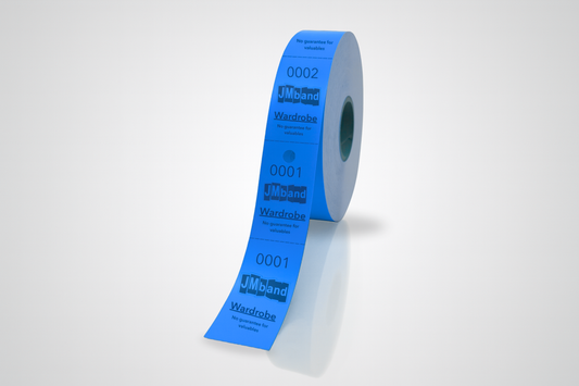 Biglietti guardaroba a 2 parti con stampa