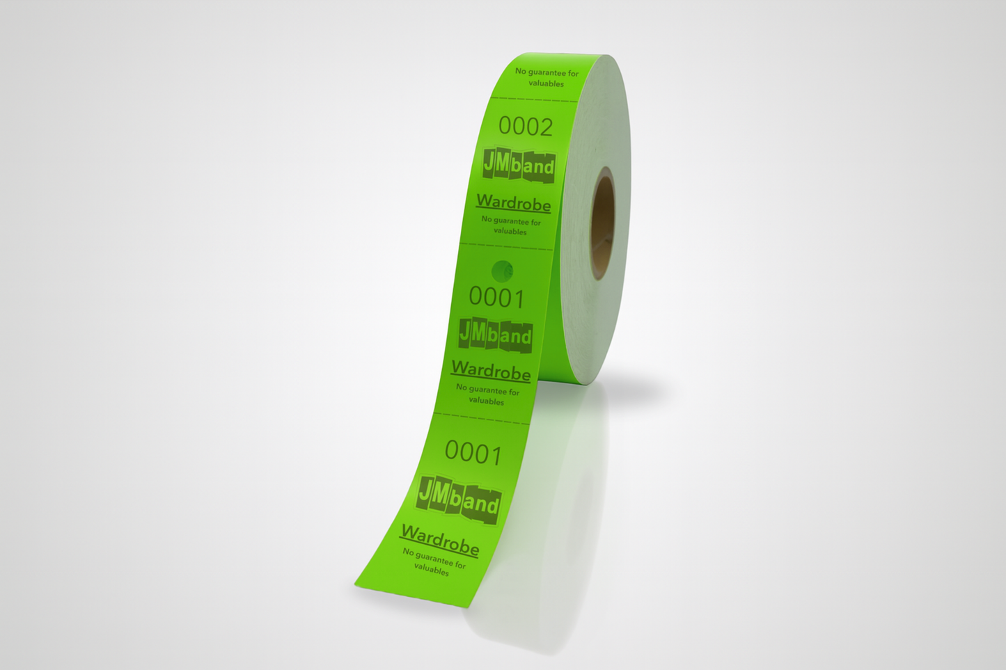 Biglietti guardaroba a 2 parti con stampa