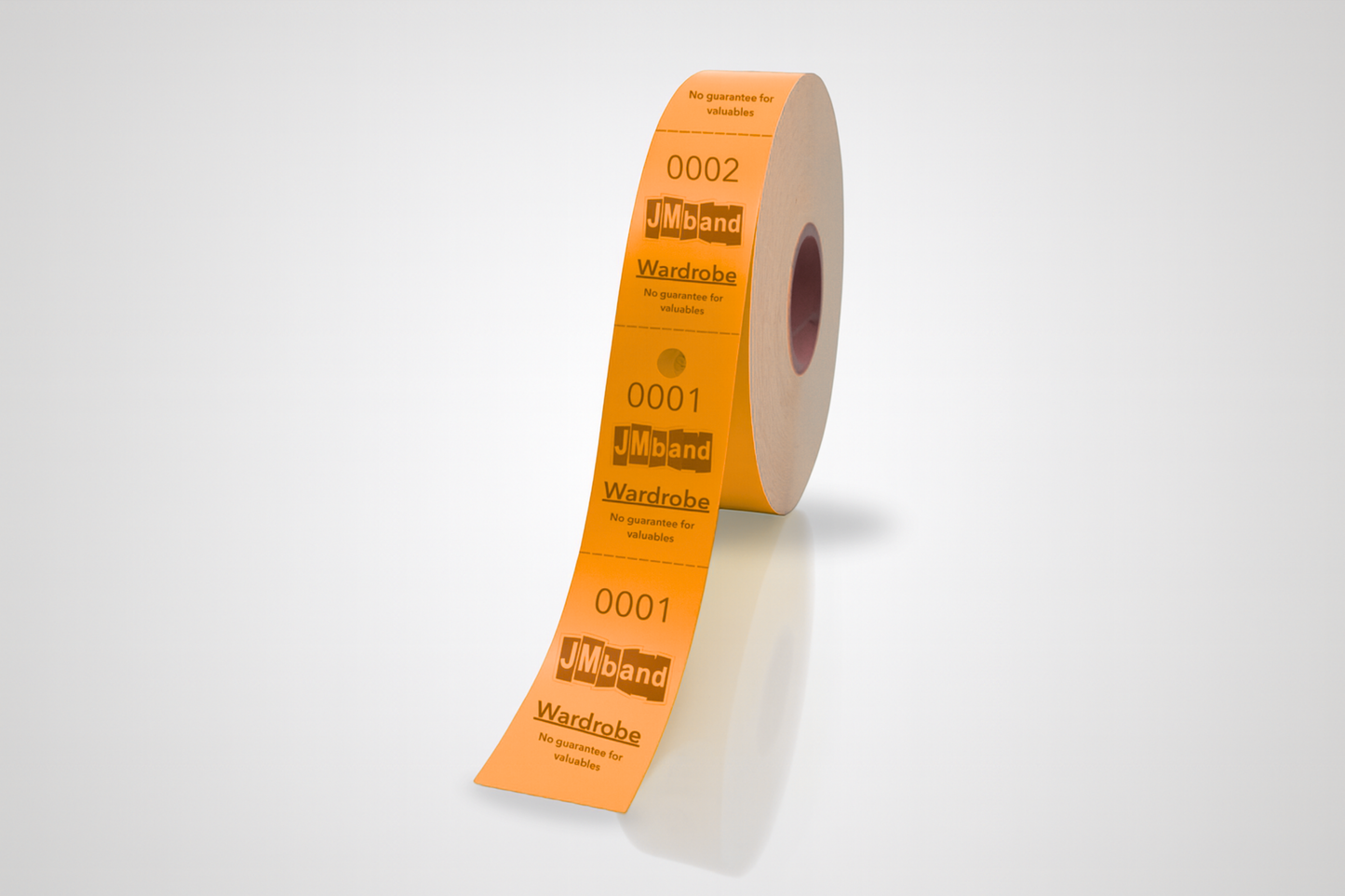 Biglietti guardaroba a 2 parti con stampa