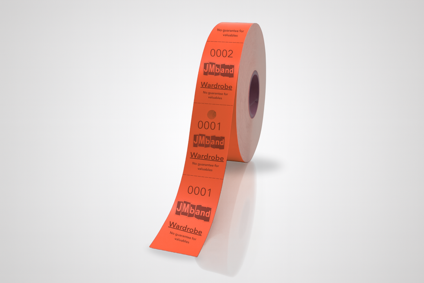 Biglietti guardaroba a 2 parti con stampa