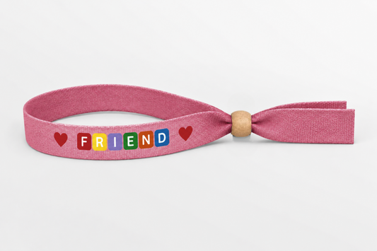 Braccialetti in tessuto di bambù con stampa a colori 