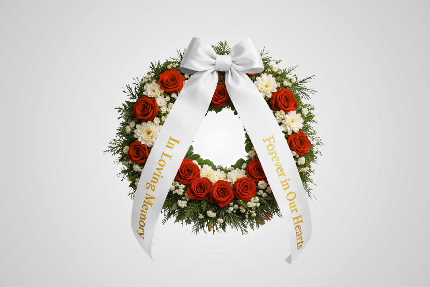 Nastro per bouquet in raso bianco ecologico con stampa personalizzata di JM Band®.