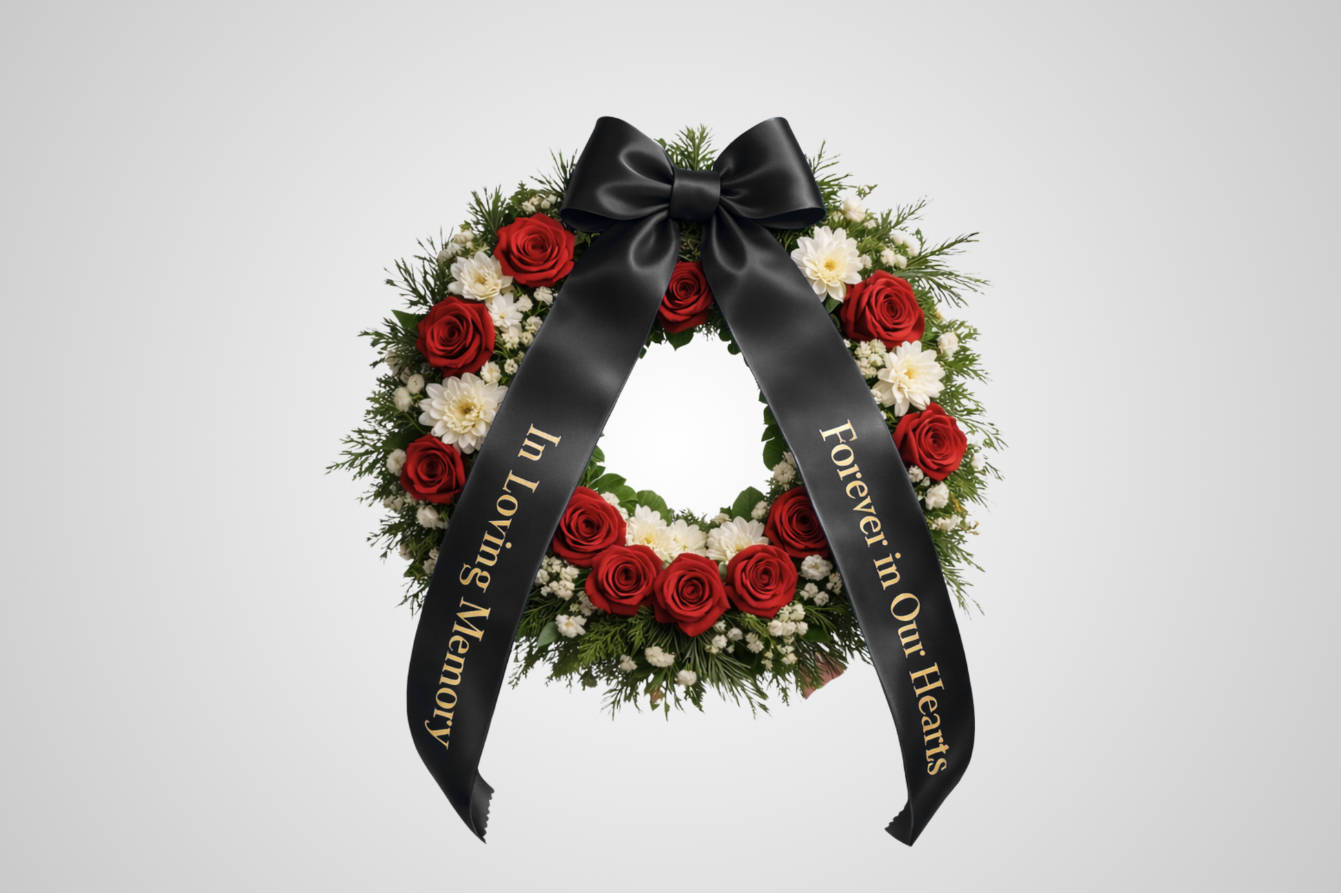 Nastro per bouquet in raso nero ecologico con stampa personalizzata di JM Band®.