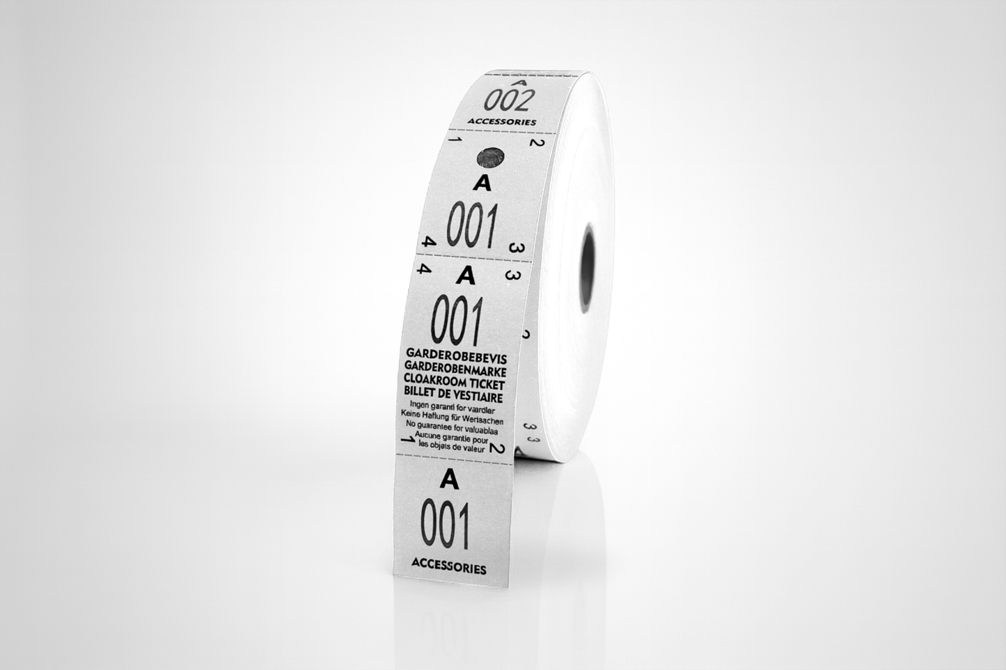 Biglietti guardaroba 3-parti (500 pz.)