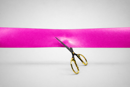 Nastri per inaugurazione di colore rosa, senza stampa, di JM Band®.