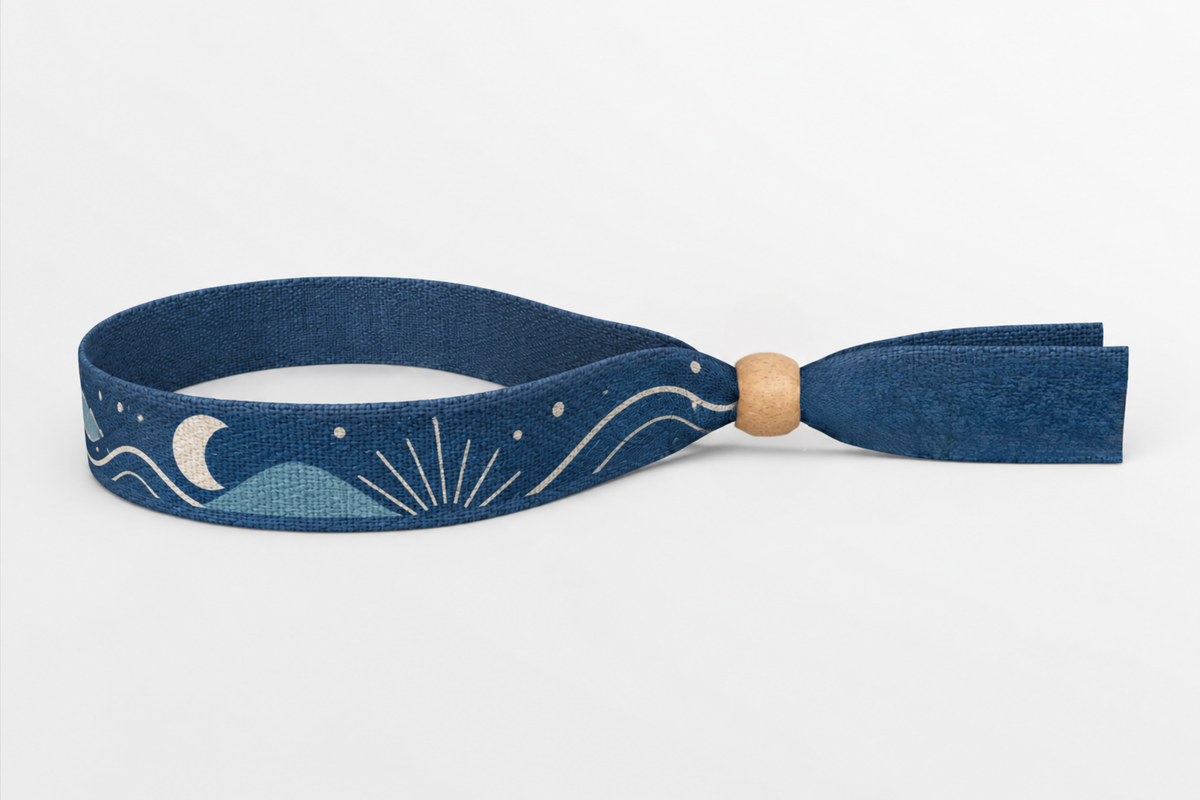 Braccialetti in cotone con stampa a colori
