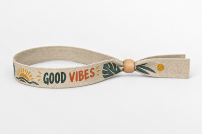 Braccialetti in cotone con stampa a colori