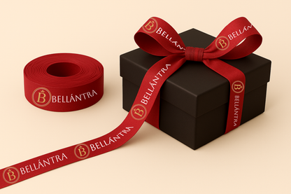 Nastro regalo in tessuto eco -pet con stampa a colori