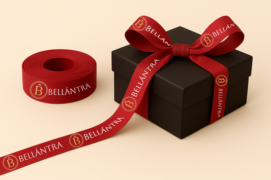 Nastro regalo in tessuto eco -pet con stampa a colori