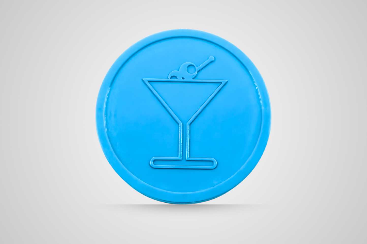 Buono per consumazione in rilievo, di colore blu cocktail, offerto da JM Band®.