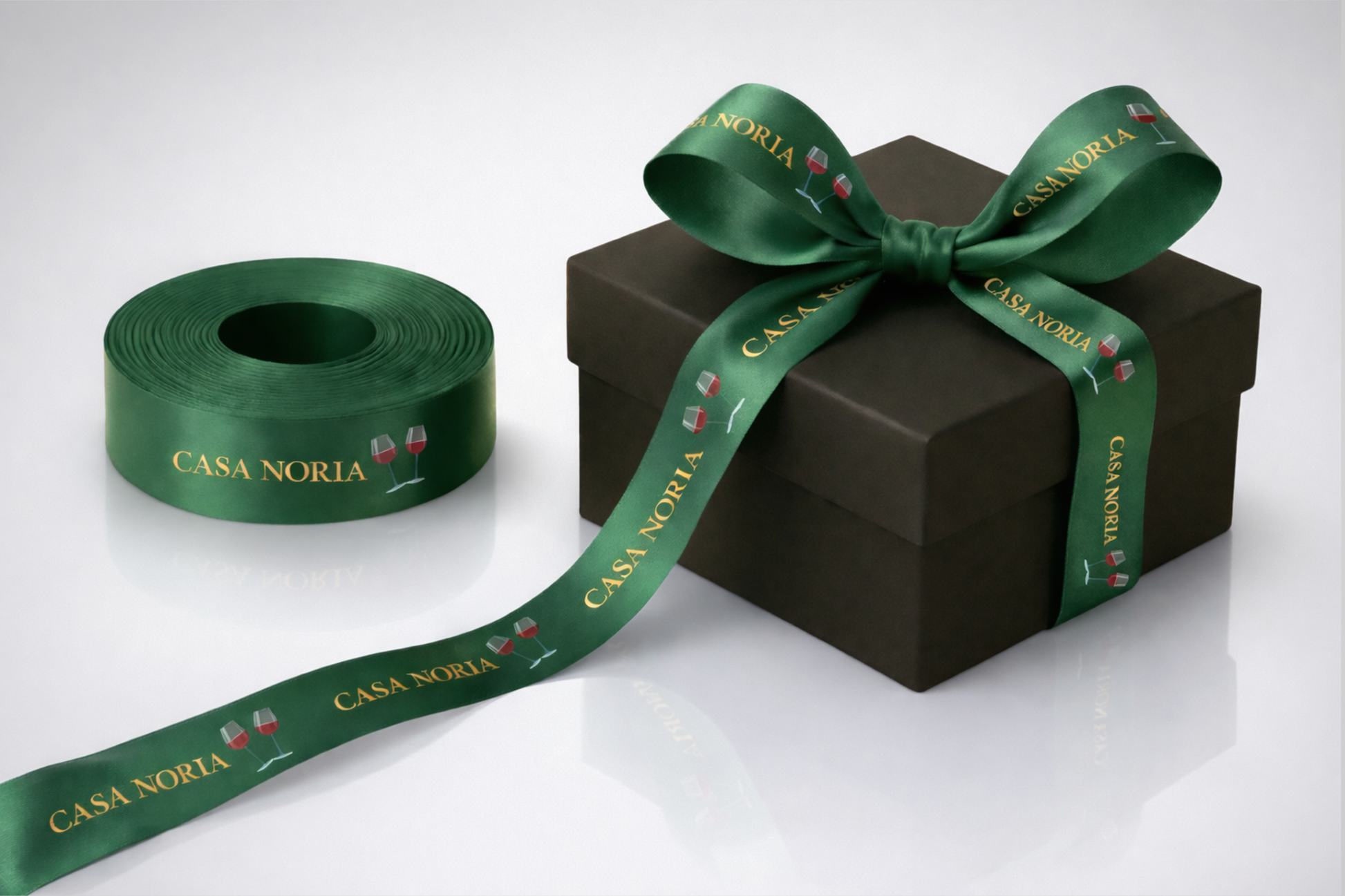 Nastro regalo in tessuto con stampa a colori di JM Band®.