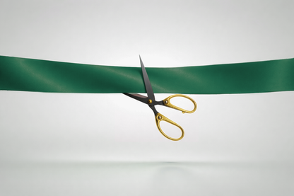 Nastro da cerimonia in raso ECO verde scuro, senza stampa, di JM Band®.