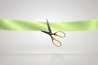 Nastro da cerimonia in raso ECO verde lime, senza stampa, di JM Band®.