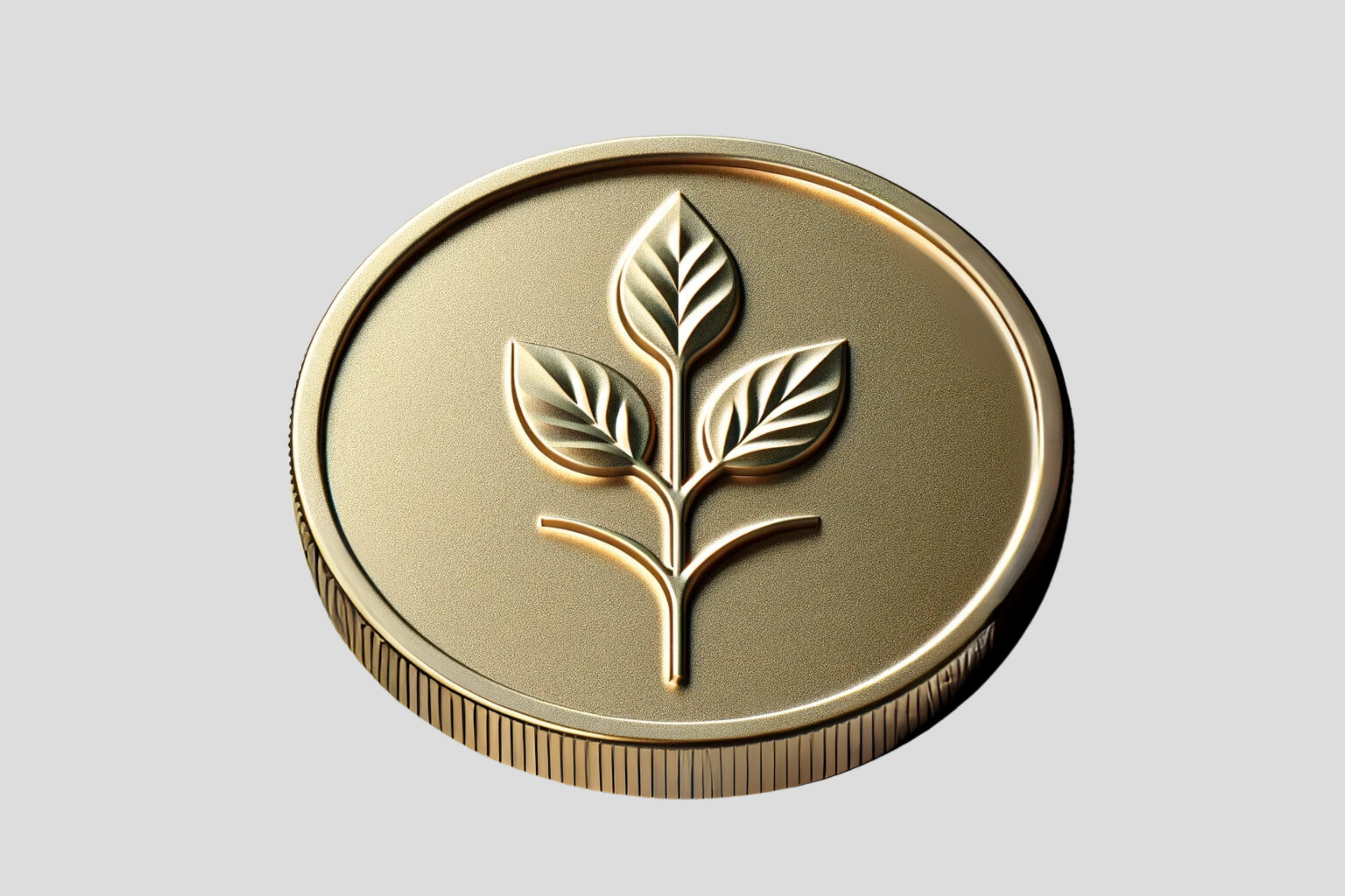 Brass tokens with flowers icon