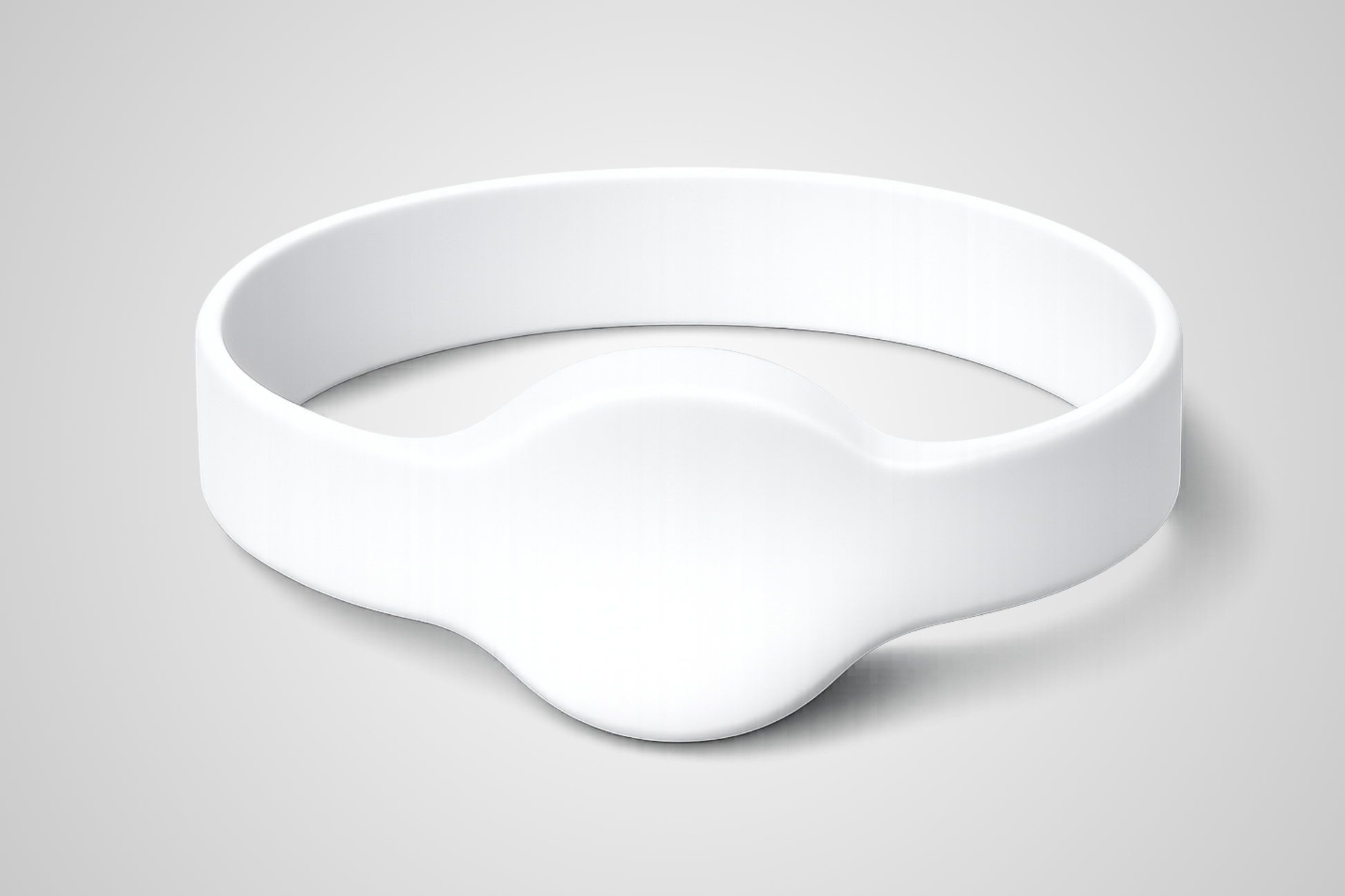 Braccialetto bianco in silicone NFC JM02 white label di JM Band®.