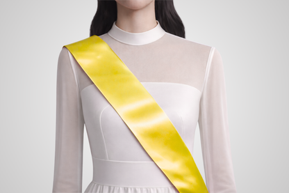 Fascia in raso ECO giallo senza stampa di JM Band®.