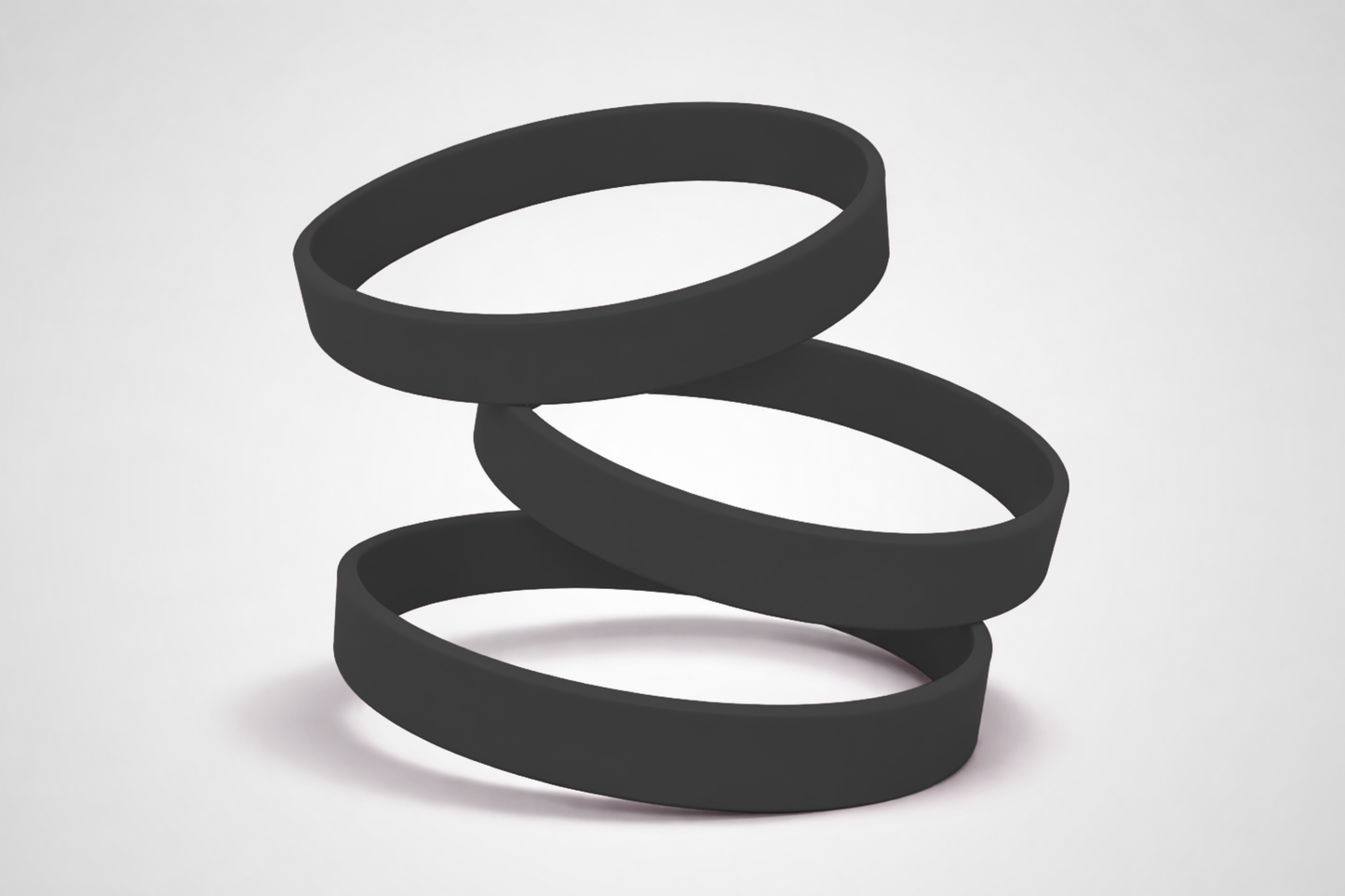 Black Plain Silicone Wristbands. Buy Silicone Wristbands without print from JM Band®