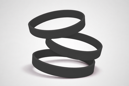 Black Plain Silicone Wristbands. Buy Silicone Wristbands without print from JM Band®