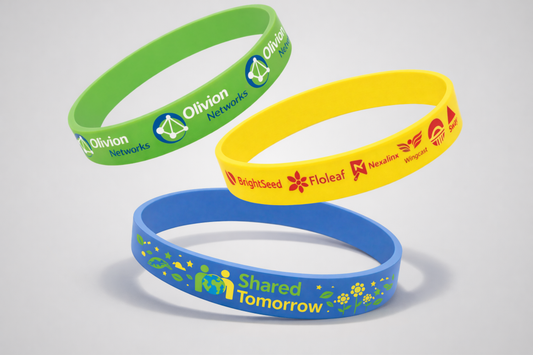 Silicone wristbands with color print from JM Band®