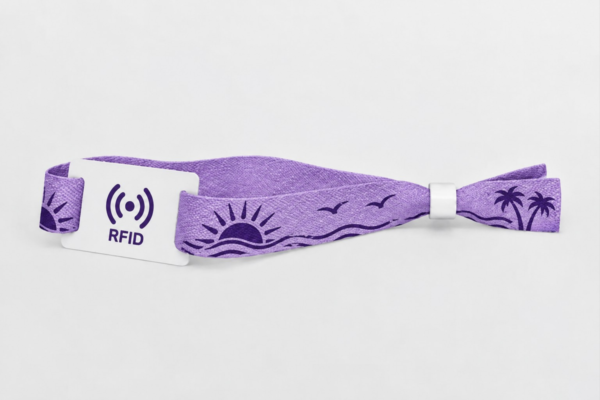 Braccialetti RFID in tessuto di bambù con stampa