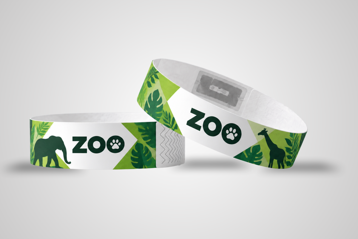 Braccialetti RFID in carta con stampa a colori