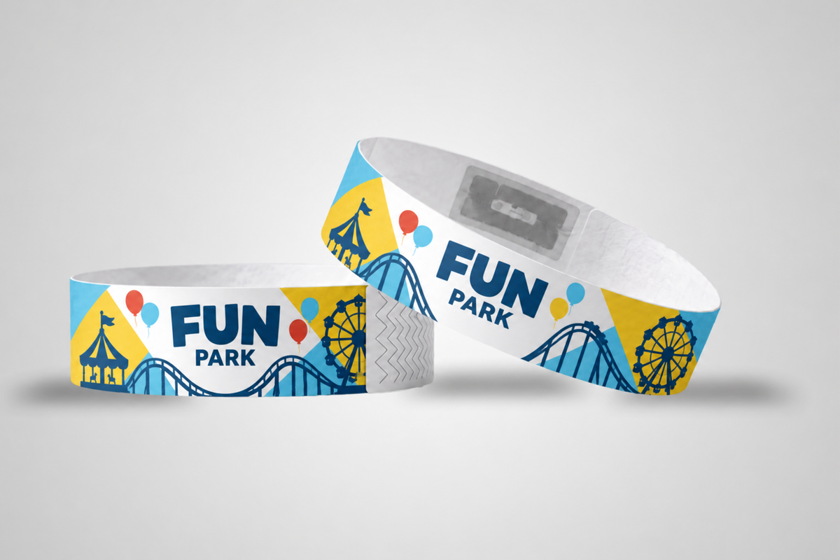 Braccialetti RFID in carta con stampa a colori