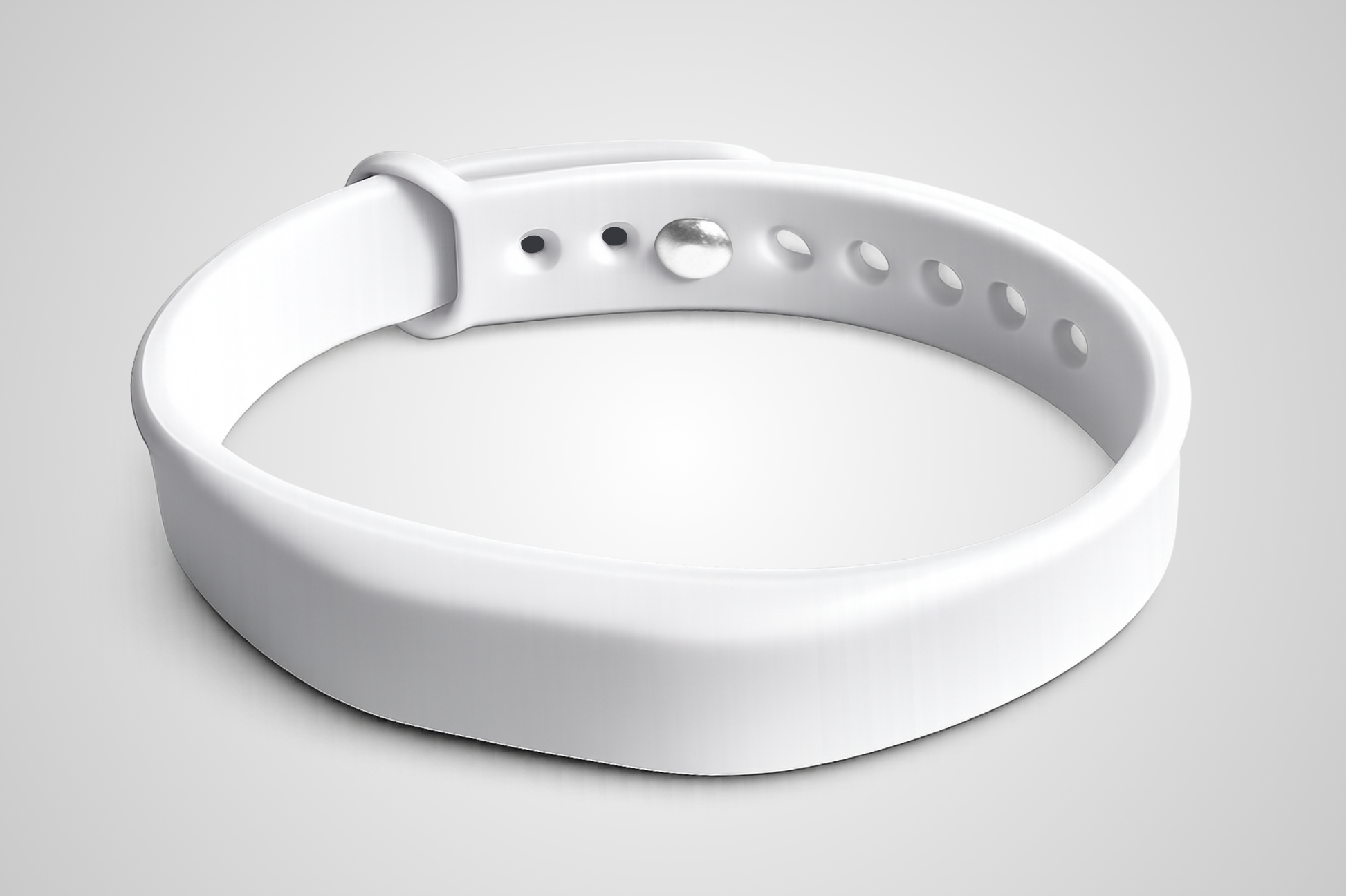 Braccialetto in silicone bianco con NFC e cinturino regolabile - JM Band®