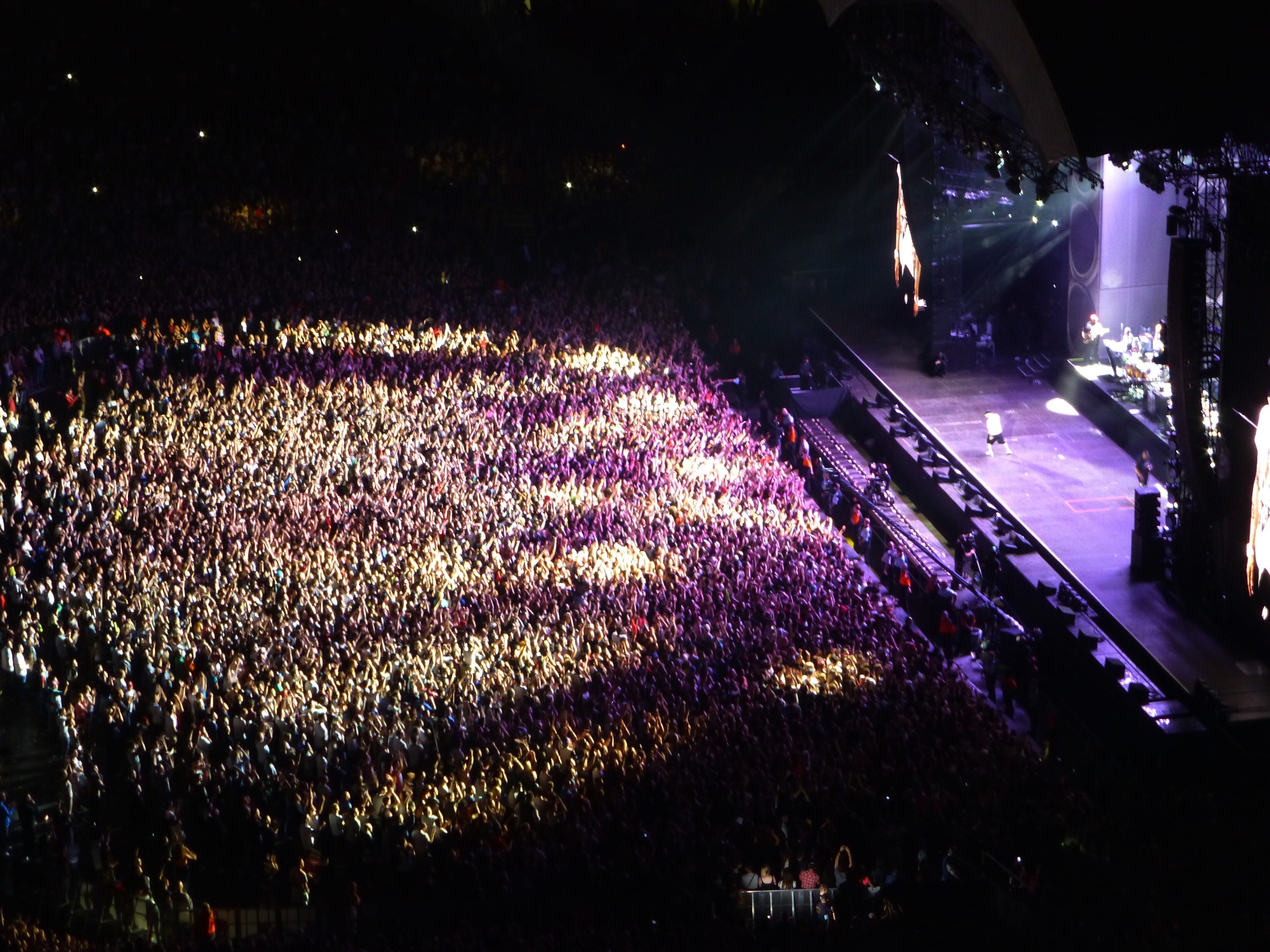 lots of fans at a concert