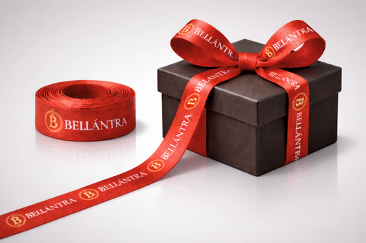 Nastro regalo in tessuto eco -pet con stampa a colori