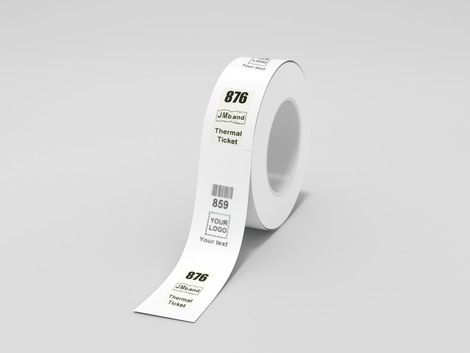 Z-Tickets with Print Tickets JM Band® 100 White