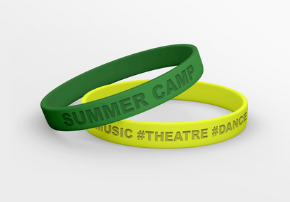 Braccialetti in silicone con logo in rilievo Braccialetti in silicone JM Band®