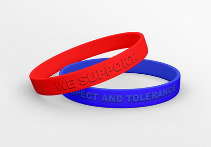 Embossed Silicone Wristbands - Raised Text Silicone wristbands JM Band® 