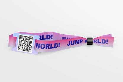 Braccialetti in tessuto con codice QR - Braccialetti in tessuto stampati a colori JM Band®