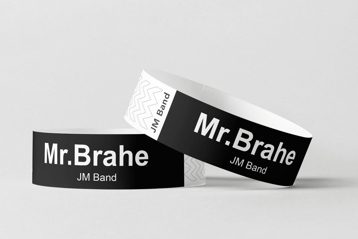 Paper Wristbands - White Print Paper wristbands JM Band EU   